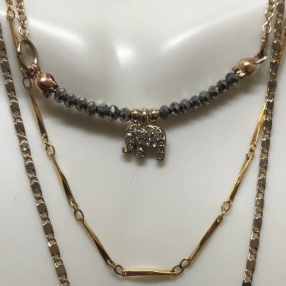 3 Gold-Tone Boho Style Necklaces & Earrings - Picture 5 of 7